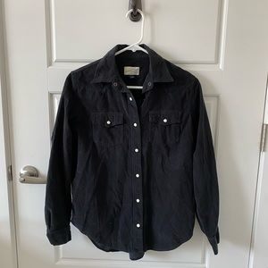Universal thread black corduroy button up